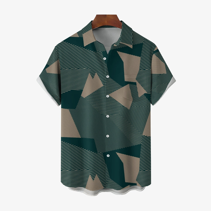 Men's Geometric Patterns Casual Short Sleeve Shirt 2403000169