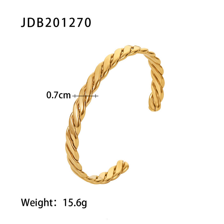 Fashionable And Versatile Zircon Inlay Bracelet Retro Bracelet 240201193