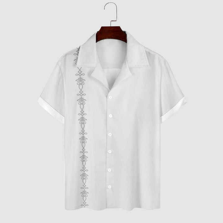 Men's Basic Simple Printed Short Sleeve Shirt 2304105773