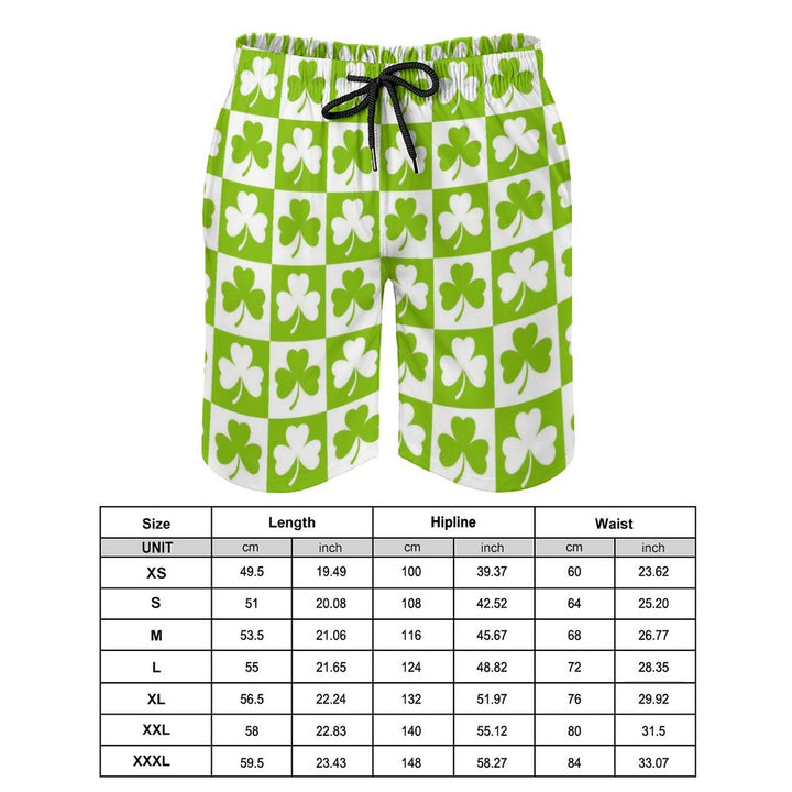 Men's Sports St Patrick'S Day Shamrock Beach Shorts 2312000533