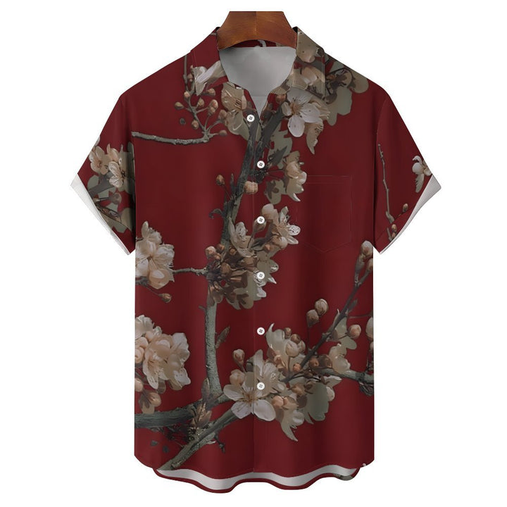 Men's Flower Casual Short Sleeve Shirt 2401000139
