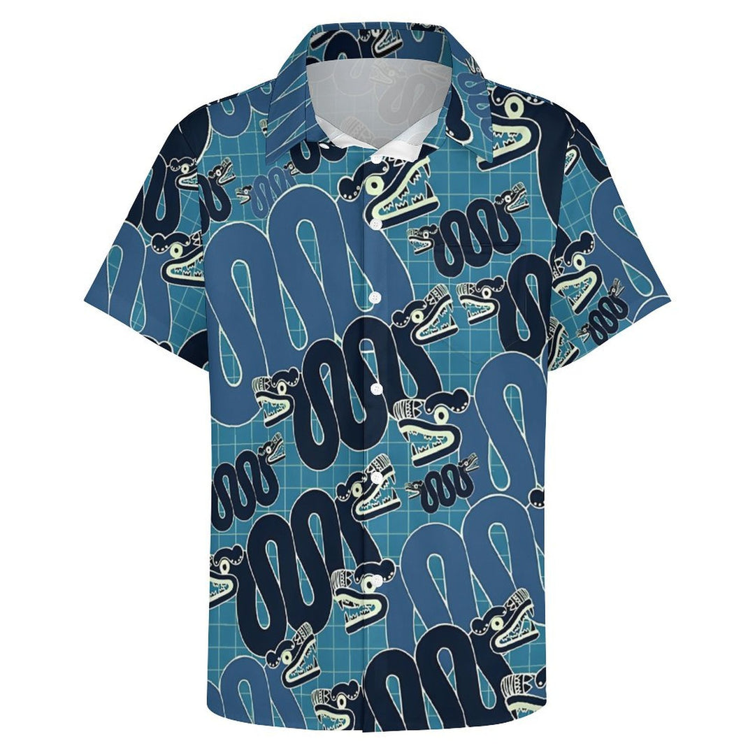 Men's Dragon Casual Short Sleeve Shirt 2401000120