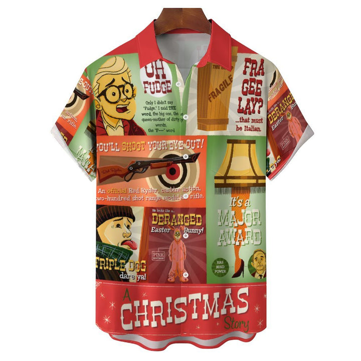 Men's A Christmas Story Casual Short Sleeve Shirt 2311000334