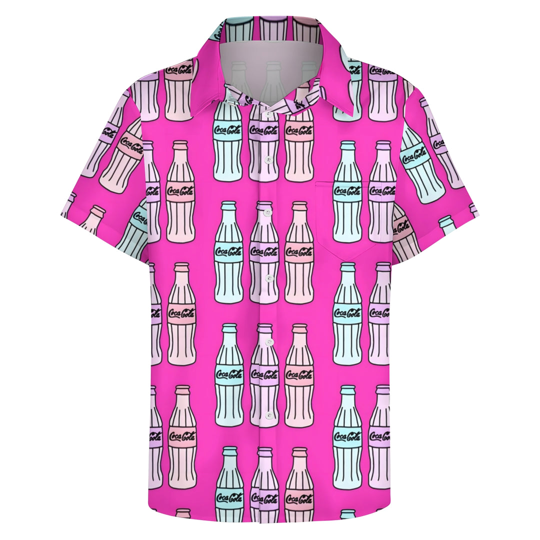 Men's Cola Casual Short Sleeve Shirt 2403000117