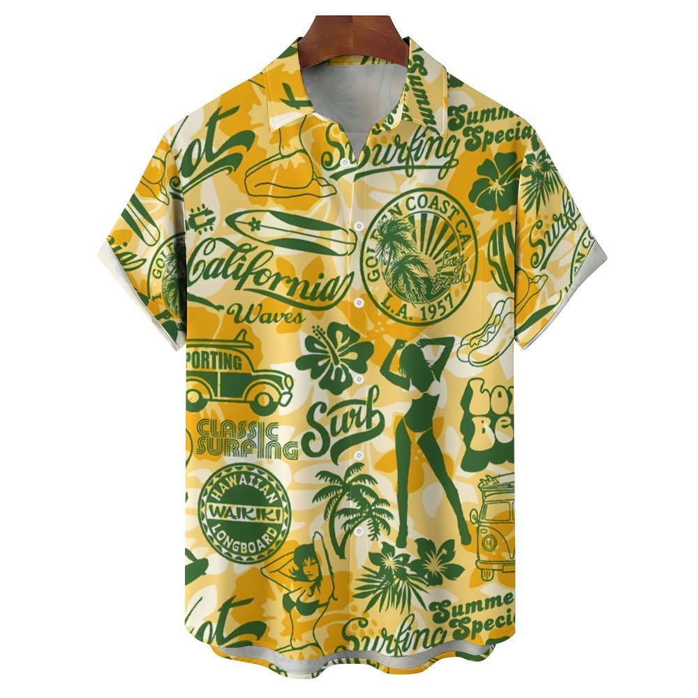 Men's Hawaiian Casual Short Sleeve Shirt 2402000352