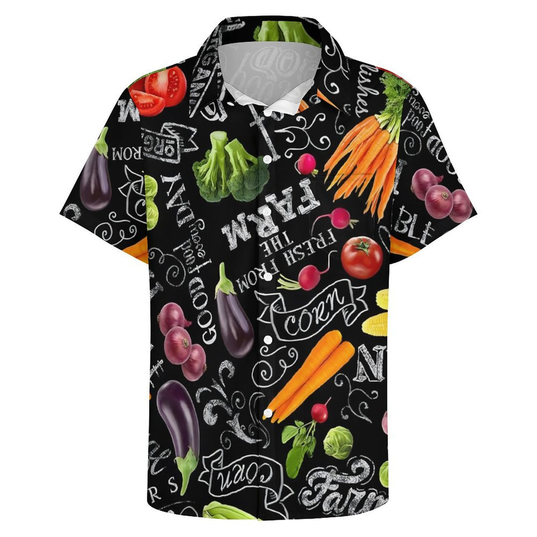 Men's Vegetable Casual Short Sleeve Shirt 2401000358