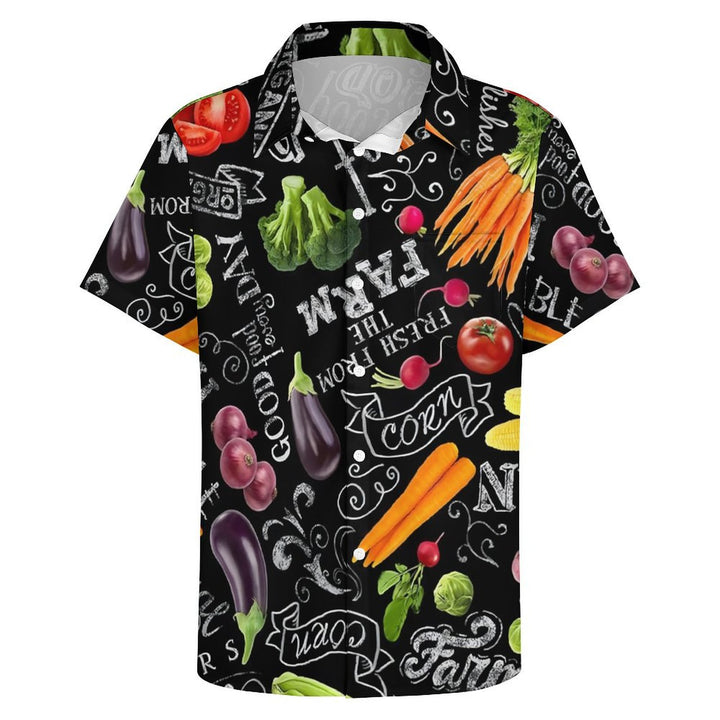 Men's Vegetable Casual Short Sleeve Shirt 2401000358