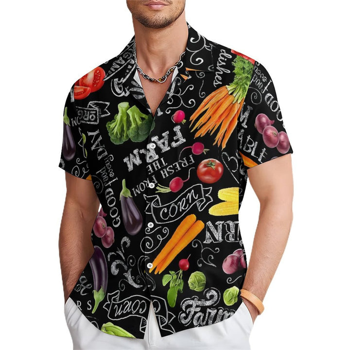 Men's Vegetable Casual Short Sleeve Shirt 2401000358