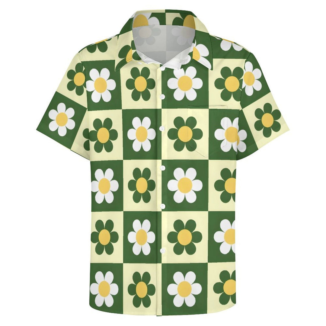 Men's Hawaiian Flowers Casual Short Sleeve Shirt 2401000359