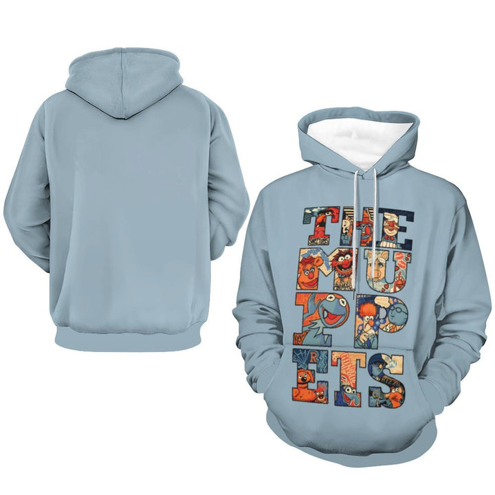 Unisex Hooded Cartoon Character Print Sweatshirt 2401000332
