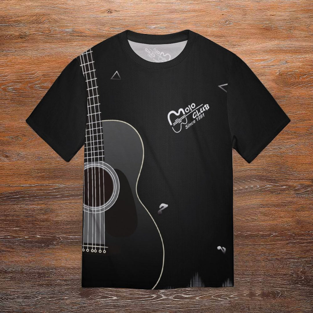 Men's Music Guitar Crew Neck Casual T-Shirt 2401000400