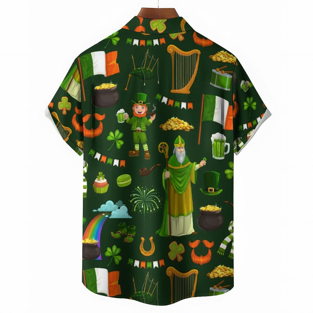 Men's St. Patrick's Day Casual Short Sleeve Shirt 2401000002