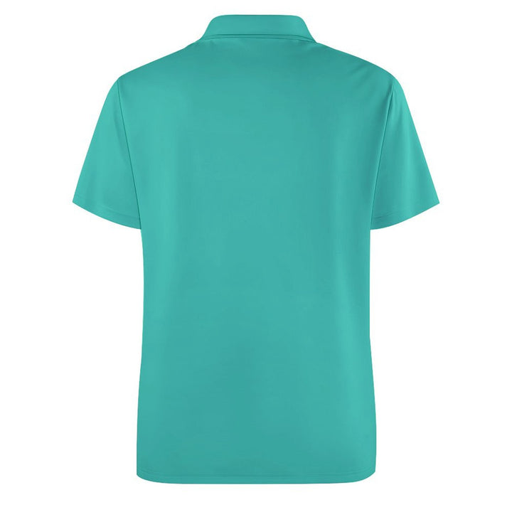 Men's Button-Down Short Sleeve Geometric Cocktail Stripes Printed Polo Shirt 2401000177