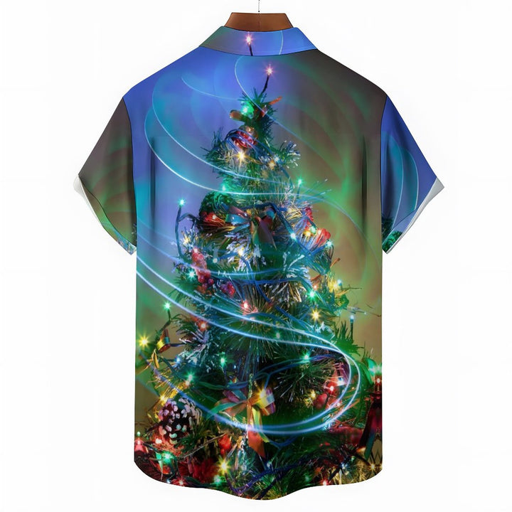 Christmas Tree Casual Short Sleeve Shirt 2311000076