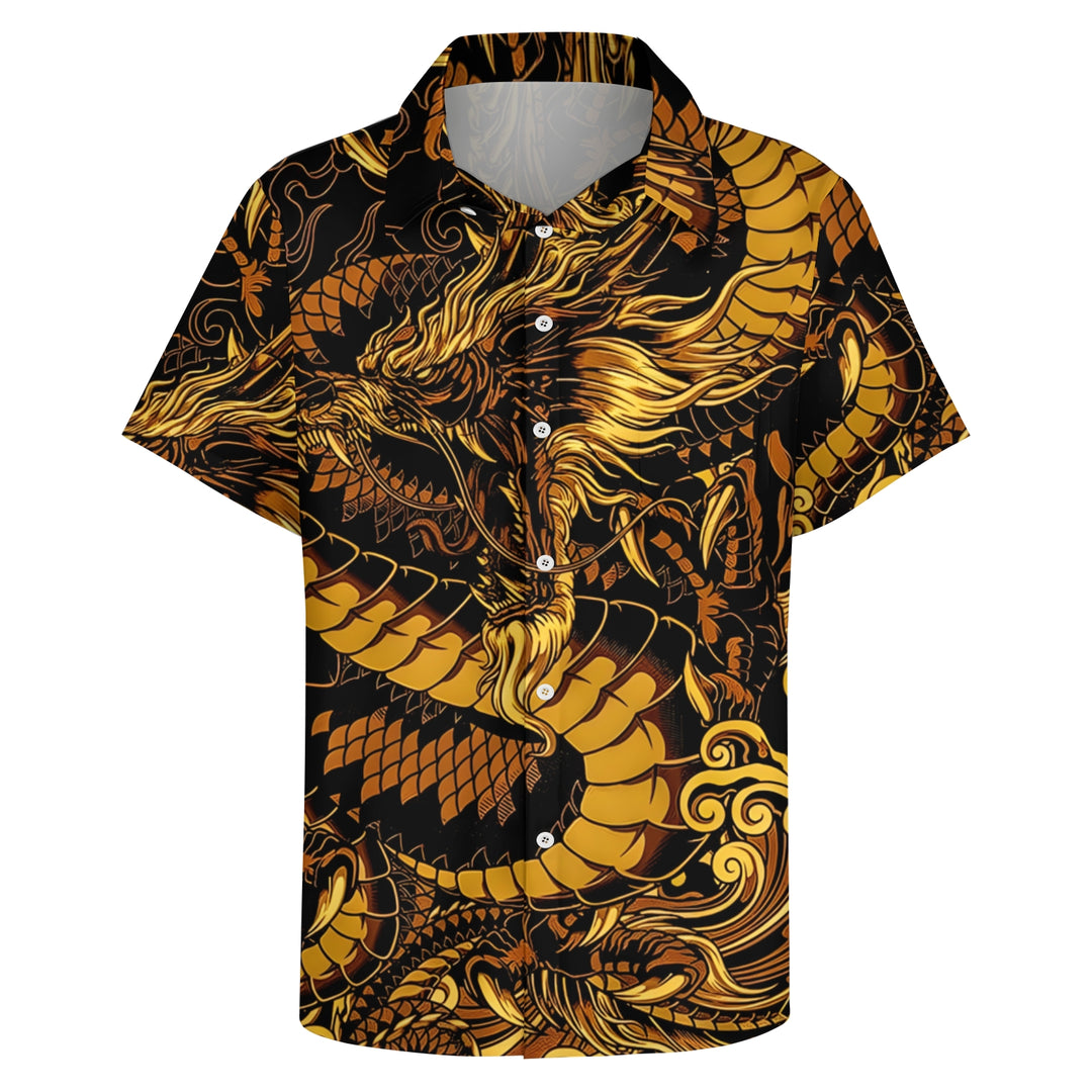 Shenlong Men's Casual Short Sleeve Shirt 2403000142