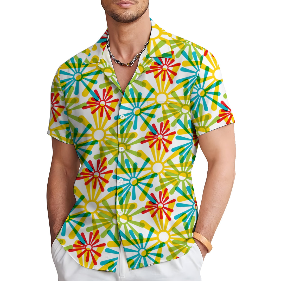 Men's Print Casual Short Sleeve Shirt 2403000182