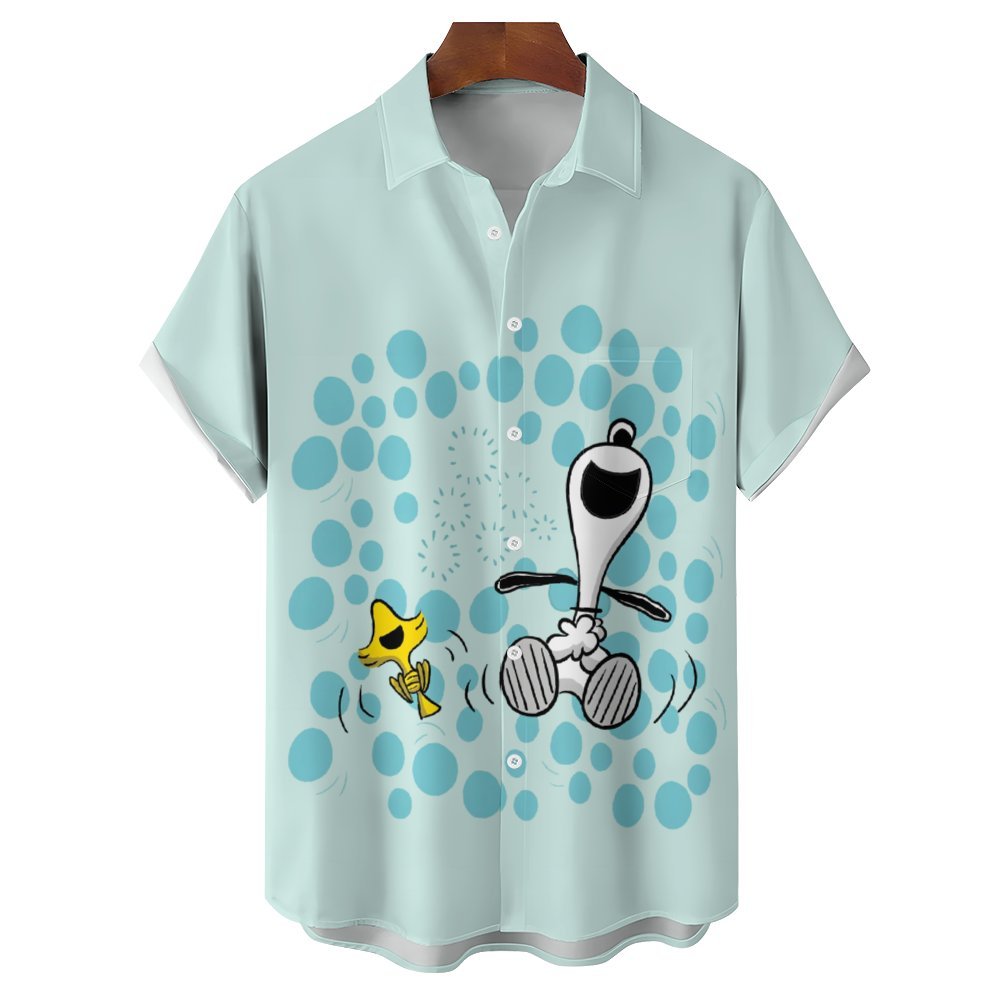 Men's Cartoon Casual Short Sleeve Shirt 2402000099