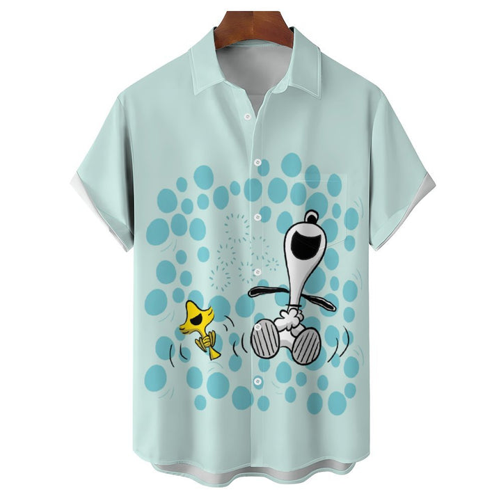 Men's Cartoon Casual Short Sleeve Shirt 2402000099