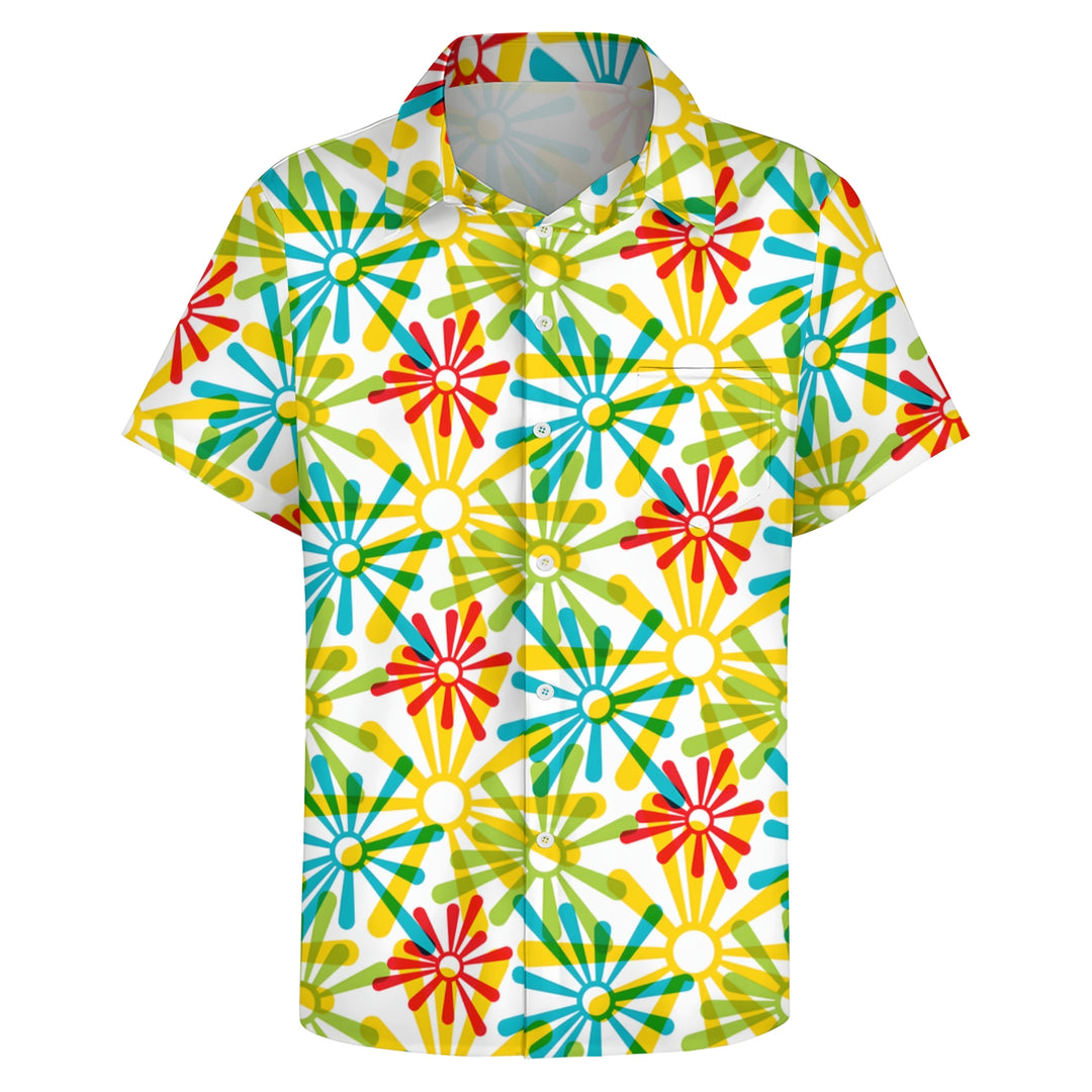 Men's Print Casual Short Sleeve Shirt 2403000182