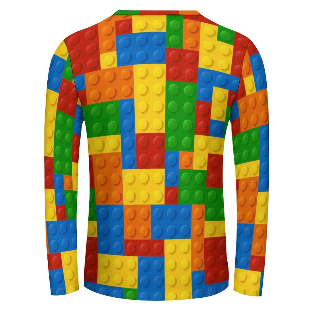 Men's Casual Lego Printed Long Sleeve T-Shirt 2311000267