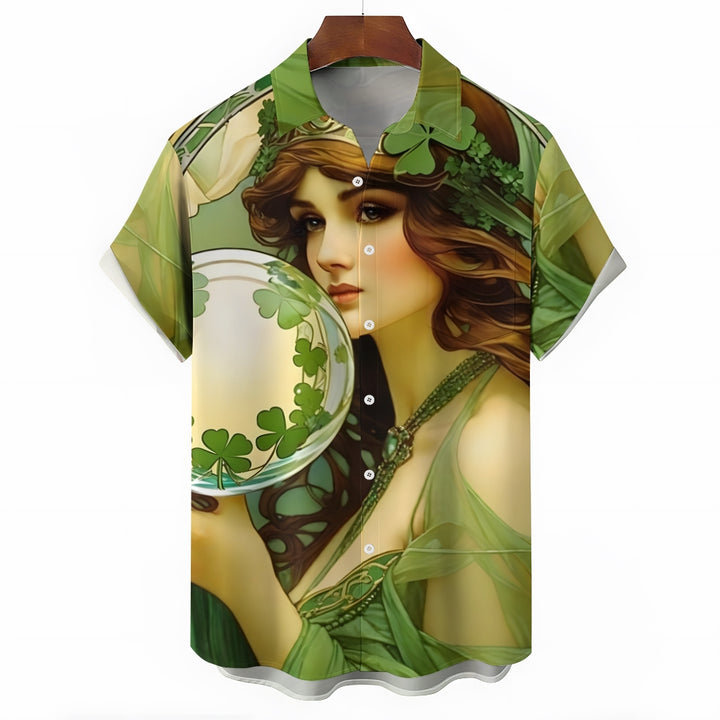 Men's St. Patrick's Day Casual Short Sleeve Shirt 2403000023