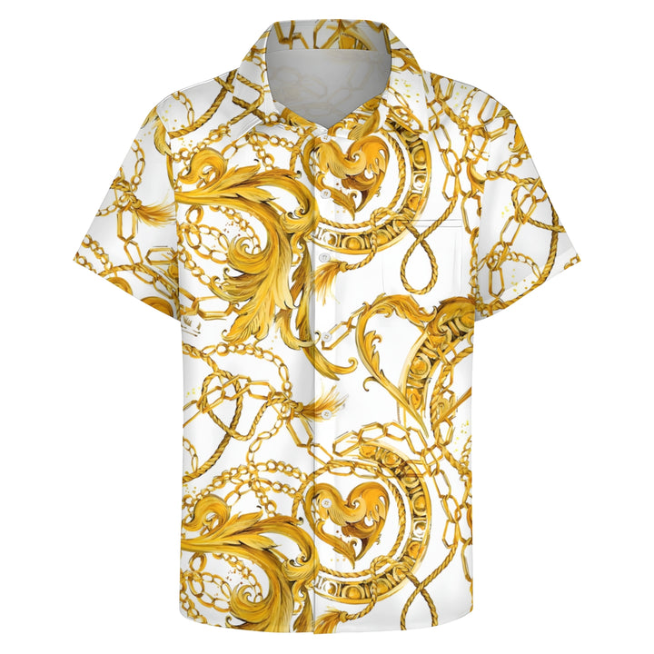 Baroque Art Style Casual Short Sleeve Shirt 2403000258