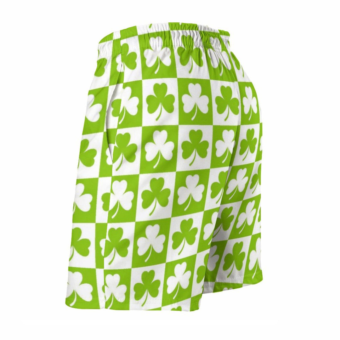 Men's Sports St Patrick'S Day Shamrock Beach Shorts 2312000533