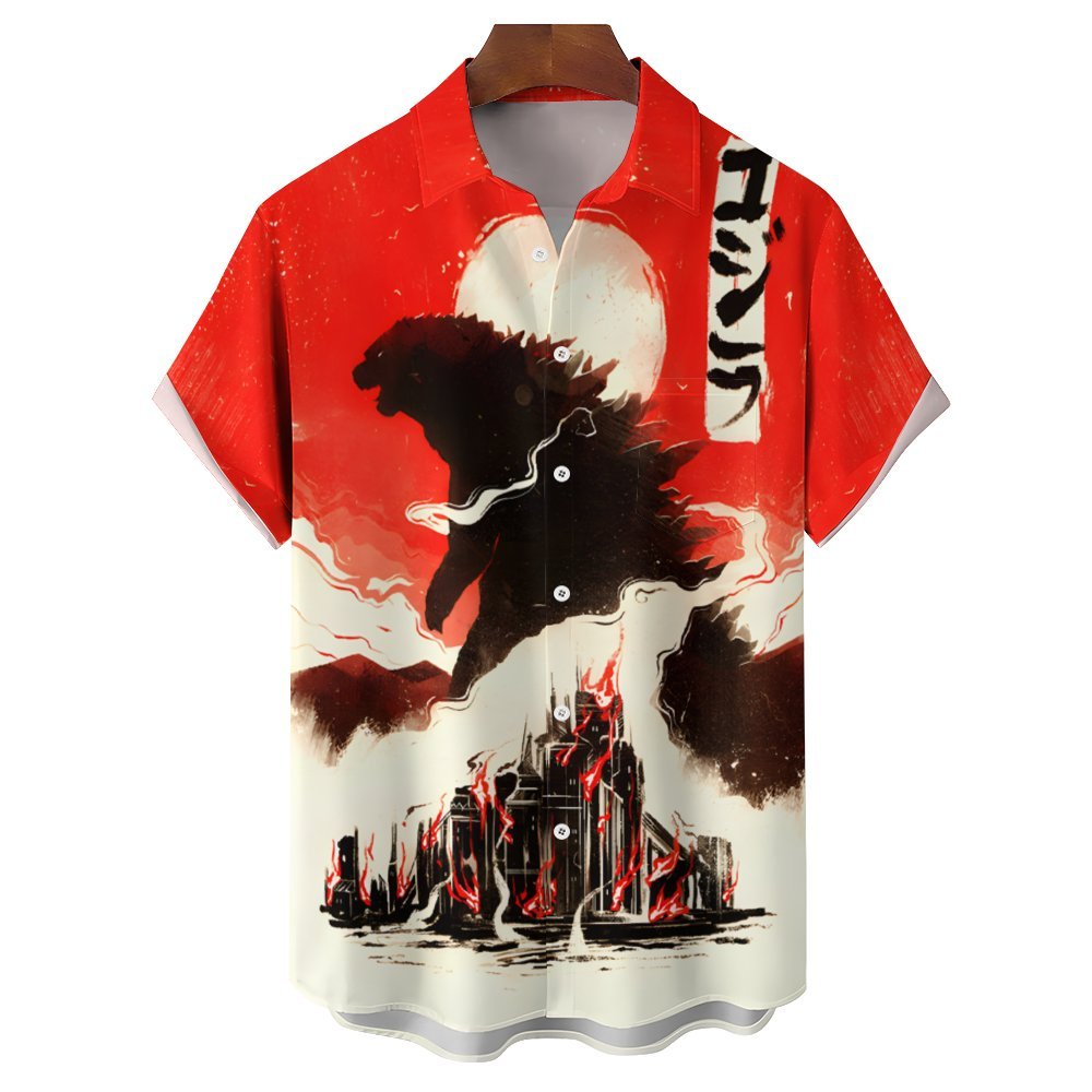 King Of Monsters Casual Short Sleeve Shirt 2401000166