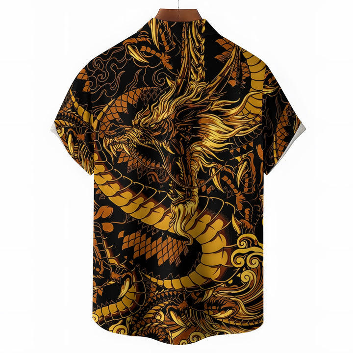 Shenlong Men's Casual Short Sleeve Shirt 2403000142
