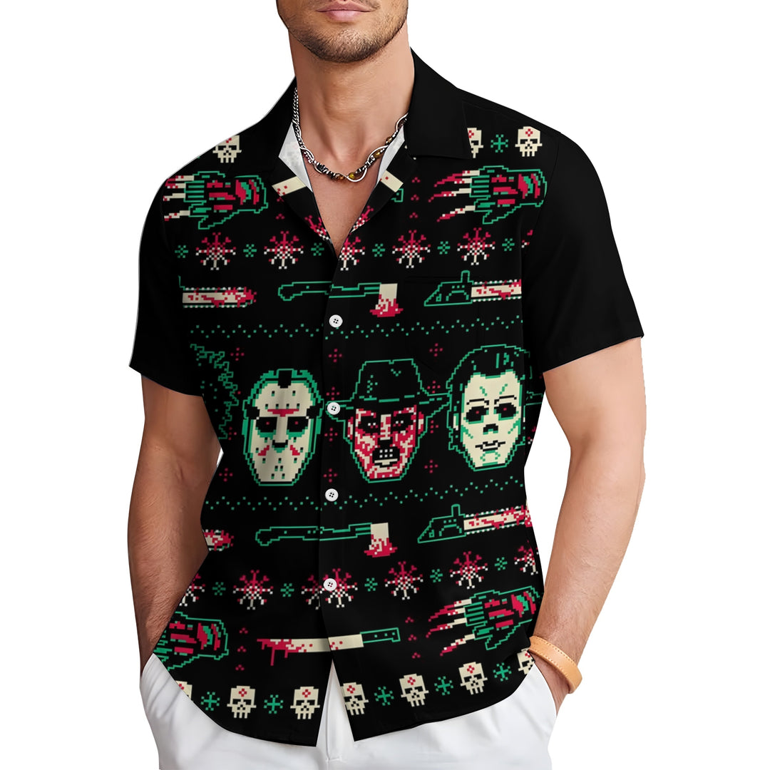 Men's Horror Character Casual Short Sleeve Shirt 2403000095