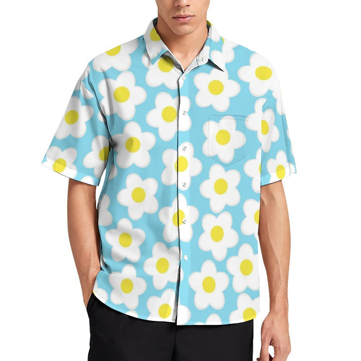 Casual Print Chest Pocket Short Sleeve Shirt 2308100751