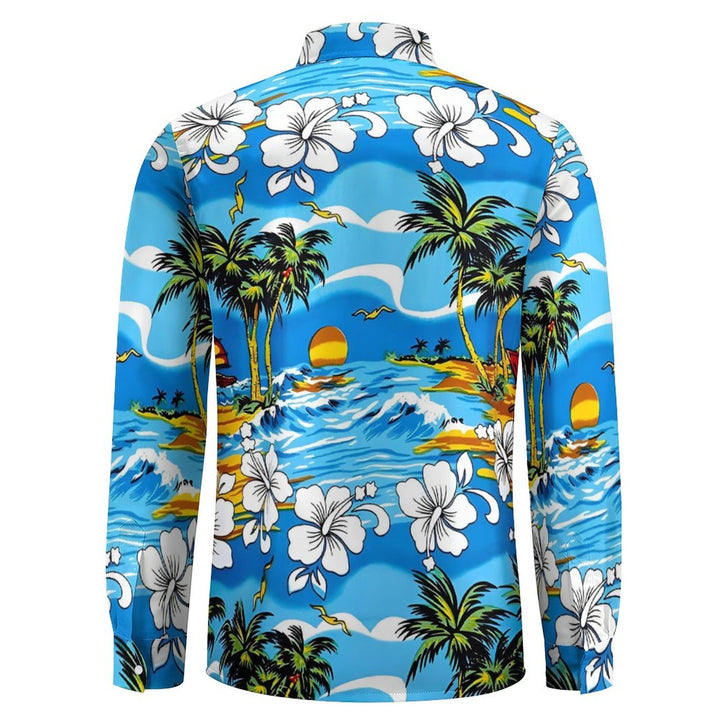 Men's Casual Hawaii Printed Long Sleeve Shirt 2311000706