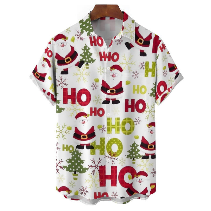 Christmas Santa Casual Short Sleeve Shirt 2311000054