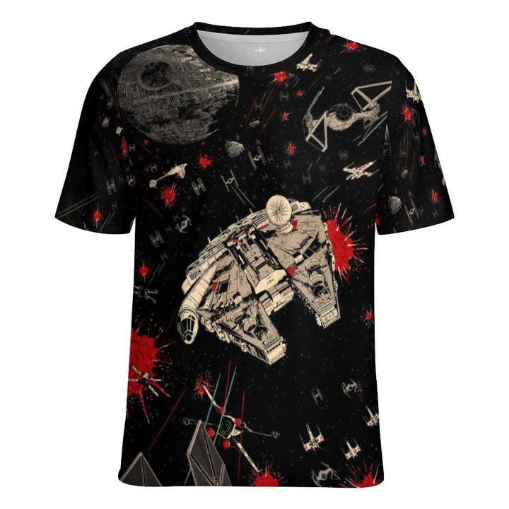 Men's Round Neck Star Casual T-Shirt 2312000388