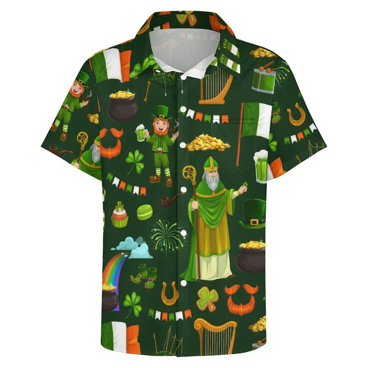 Men's St. Patrick's Day Casual Short Sleeve Shirt 2401000002