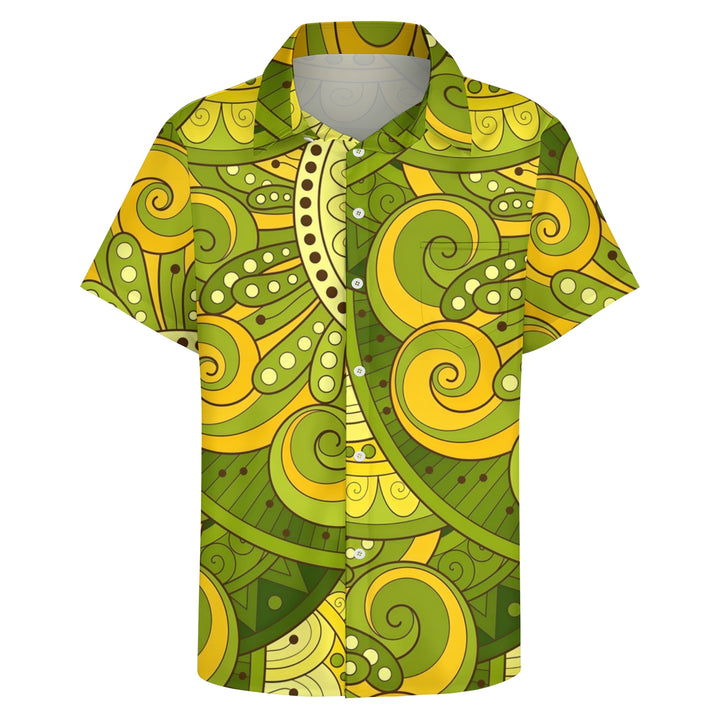 Pattern Totem Printing Casual Short Sleeve Shirt 2403000087