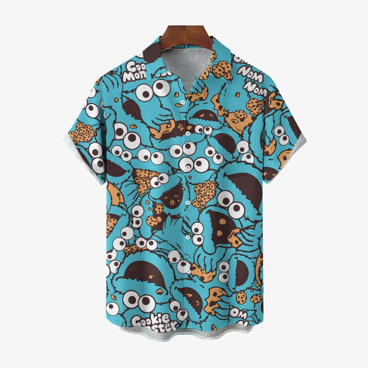 Men's Cartoon Casual Short Sleeve Shirt 2403000097