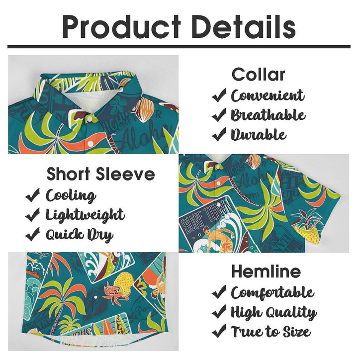 Men's Hawaiian Surf Casual Short Sleeve Shirt 2401000372
