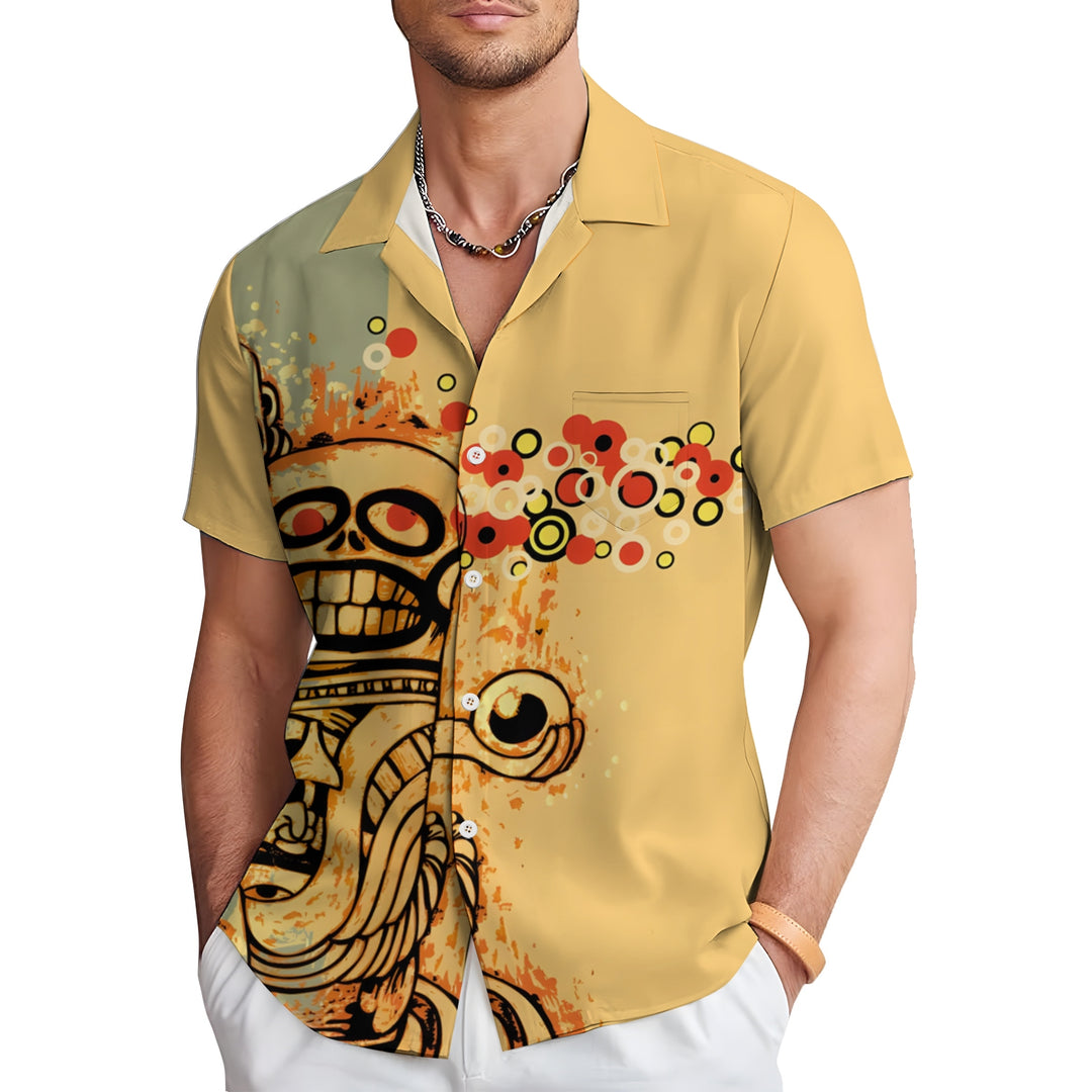 Men's Art Print Casual Short Sleeve Shirt 2403000118
