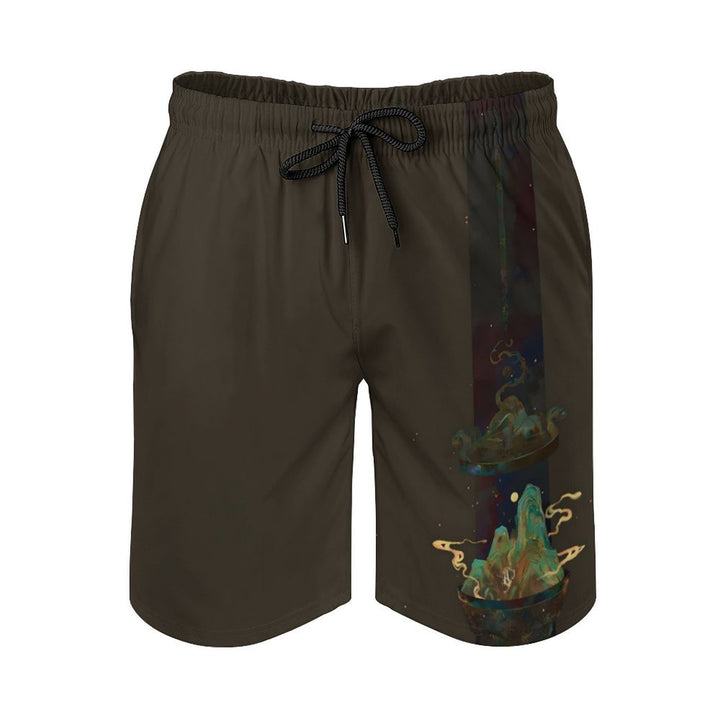 Men's Landscape Art Print Beach Shorts 2402000304