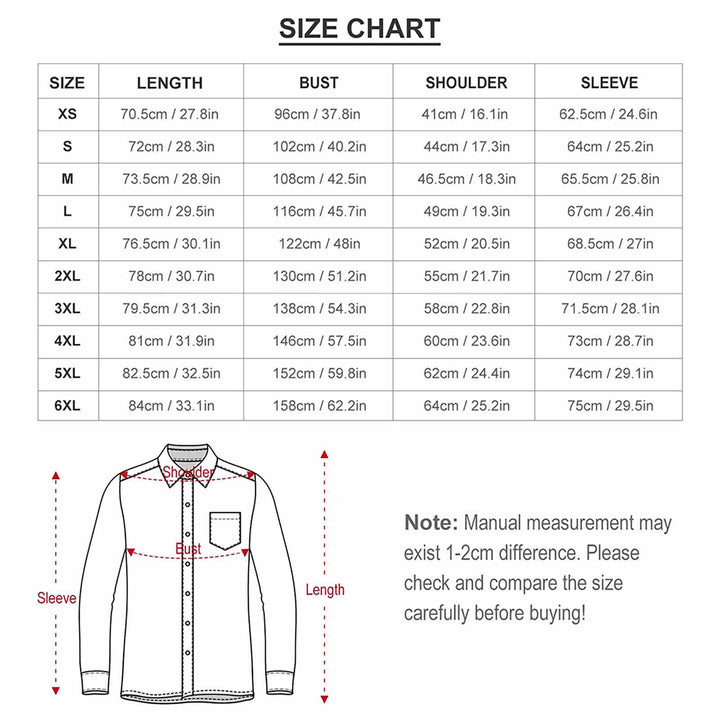 Men's Casual Chili Printed Long Sleeve Shirt 2402000340