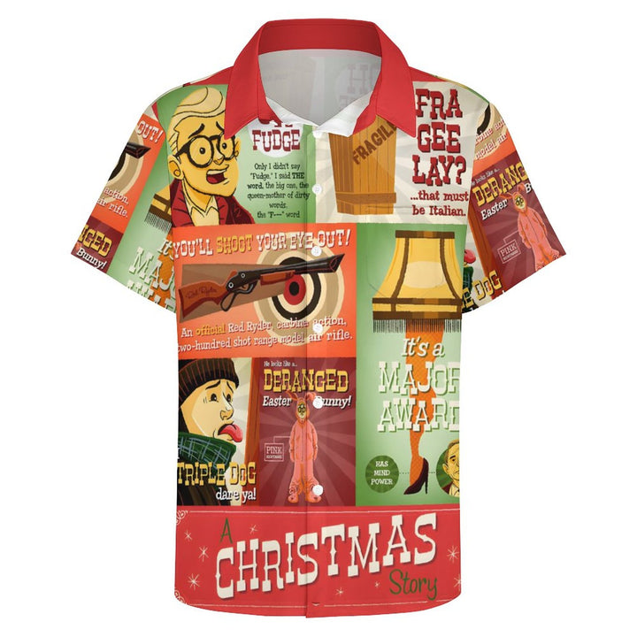 Men's A Christmas Story Casual Short Sleeve Shirt 2311000334