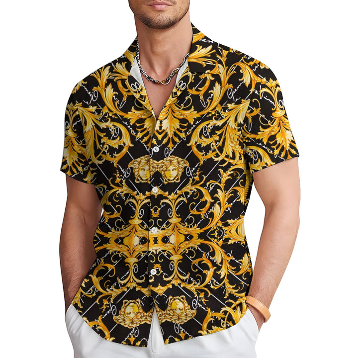 Men's Hawaiian Casual Short Sleeve Shirt 2403000248