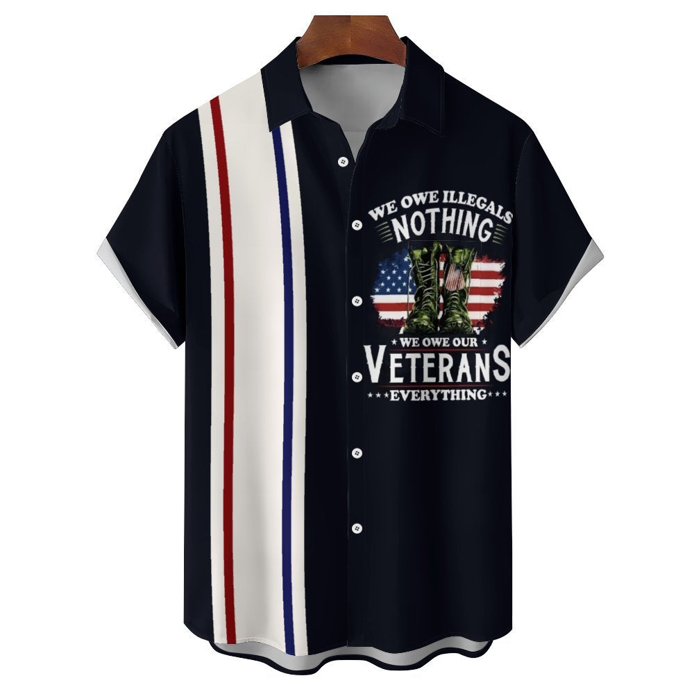 Memorial Day Men's Casual Short Sleeve Shirt 2402000361