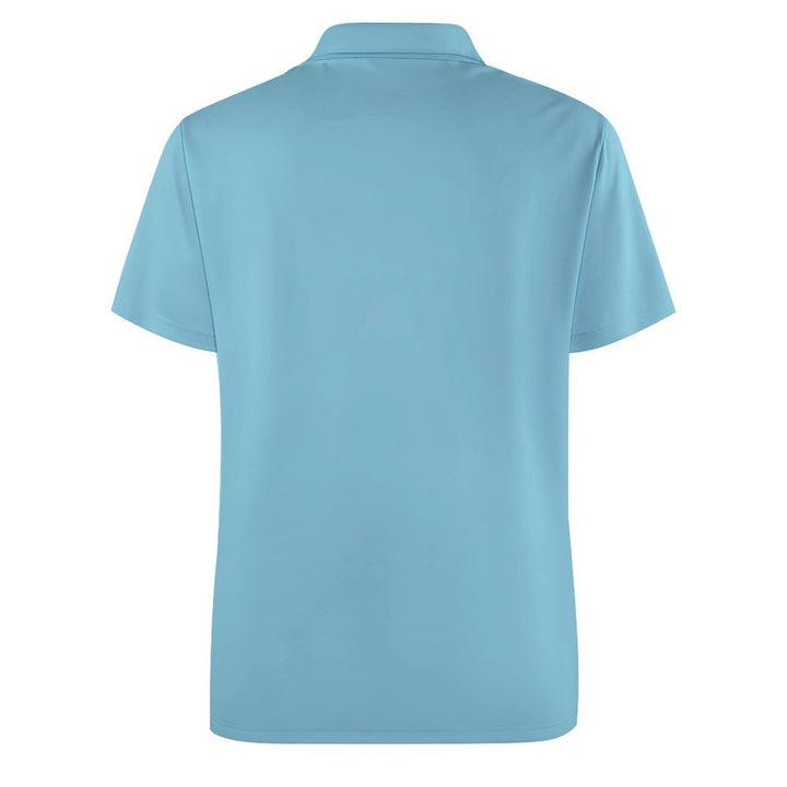 Men's Button-Down Short Sleeve Geometric Cocktail Printed Polo Shirt 2401000178