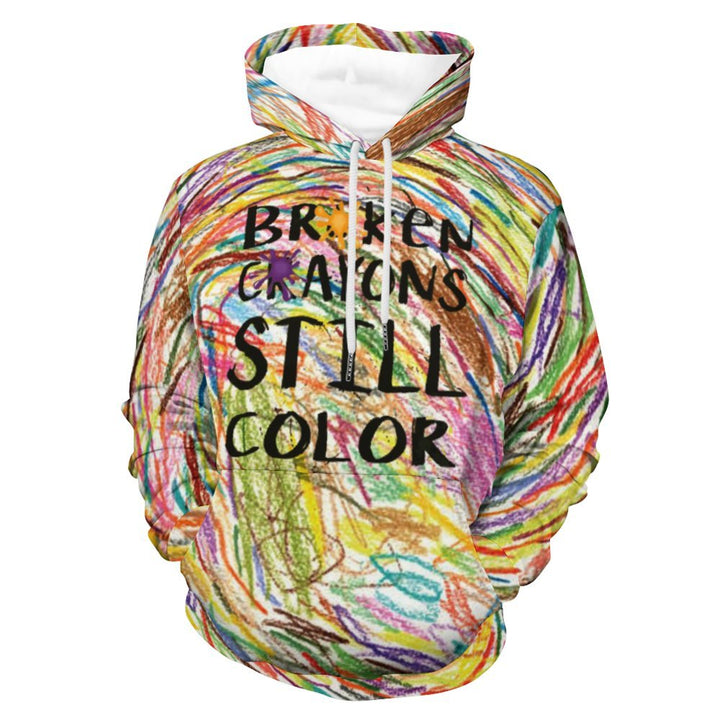 Unisex Broken Crayons Still Color Hoodies Mental Health Sweatshirts 2311000188