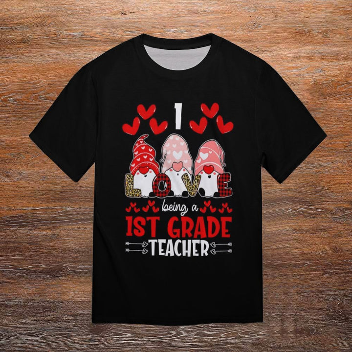 Men'S Round Neck Valentine'S Day Funny Text Casual T-Shirt 2401000188