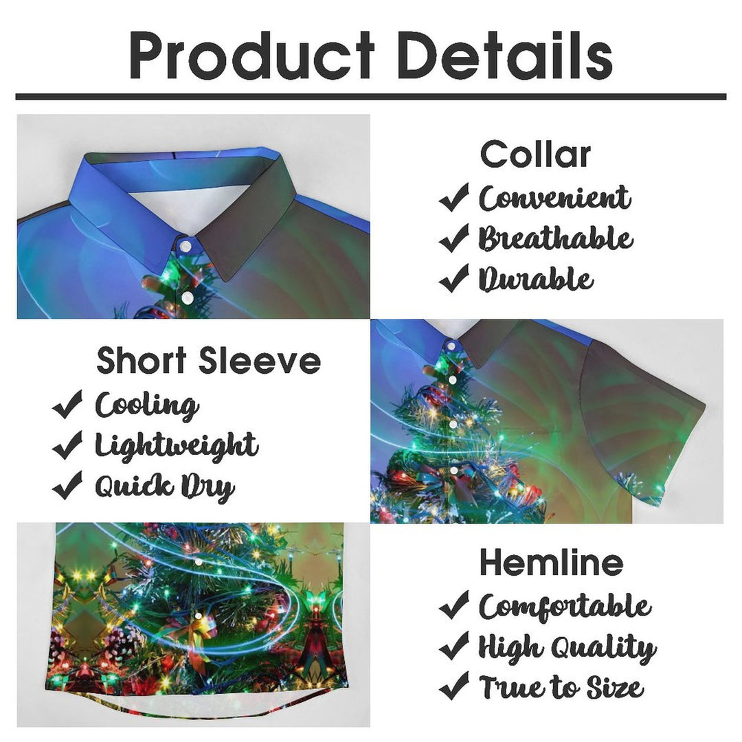 Christmas Tree Casual Short Sleeve Shirt 2311000076