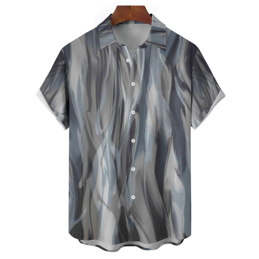 Men's Textured Casual Short Sleeve Shirt 2311000039