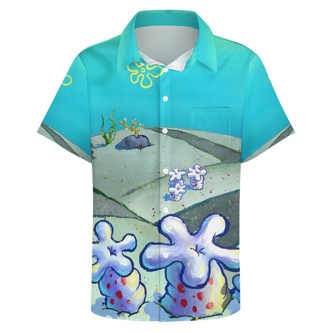 Bikini Bottom Casual Short Sleeve Shirt 2401000355